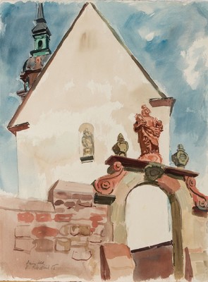 Heinz Friedrich, geb. 1924 Schwetzingen, Hainfeld, Aquarell, sign., betitelt, dat. 85, Blattgr. 76,5x58 cm