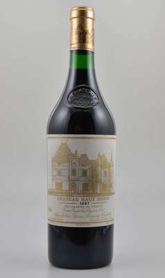 1 Flasche 1987 Chateau Haut Brion, ca. 75 cl, 12,5 % Vol., Abstand zwischen Kapsel und Wein: 2 cm, sehr guter Erhaltungszustand, unverkostet, ...