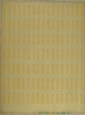 Günther Uecker, geb. 1930 Wendorf, Studium an der Kunstakademie Düsseldorf u. Berlin, Ausstellungen in Amsterdam u. Düsseldorf, hier: Nagelobjekt, ...