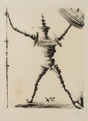 Salvador Dali, 1904-1989, Lithographie, abstrakte Komposition, rechts unten signiert, nummeriert 237/300, Passepartout, unter Glas gerahmt, ca. ...