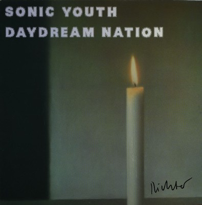 Gerhard Richter, geb. 1932, Doppellangspielplatte, Cover gestaltet von Gerhard Richter, Offsetdruck, nach dem GemäldeKerze, Sonic Youth, Daydream ...