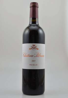 12 Flaschen 2007 Chateau Pibran, Pauillac, je ca. 75 cl, 13 % Vol., Füllstände: je into neck, hervorragende Erhaltungszustände, unverkostet, in OHK