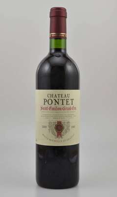 9 Flaschen 2000er Chateau Pontet, Saint-Emilion Grand Cru, je ca. 75 cl, 12,5 % Vol., Füllstände: je ca. into neck, gute Erhaltungszustände, ...