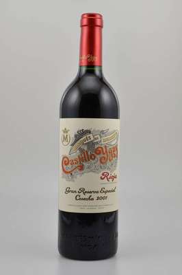 3 Flaschen 2001 Marques de Murrieta Castillo Ygay, Rioja, Gran Reserva Especial, je 75 cl, 14 % Vol., Füllstände: je into neck, hervorragende ...