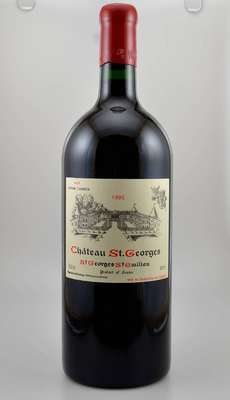1 Doppelmagnumflschen 1995 Chateau St. Georges, St. Georges St. Emilion, ca. 300 cl, 12,5 % Vol., Füllstand: into neck, Inhaber des Weingutes: MdCh. ...
