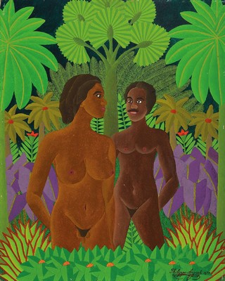 Salnave Philippe Auguste, 1908 Saint-Marc/Haiti-1989, war Rechtsanwalt und begann erst mit 51 Jahren mit der Malerei am Centre d´Art in Port au ...
