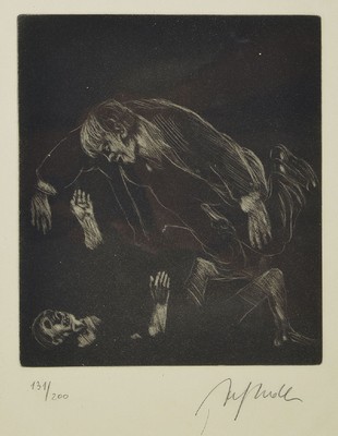 Alfred Hrdlicka, 1928-2009, Radierung auf Büttenpapier, handsigniert und num. 131/200, ca. 24x20.5cm, PP, u.Gl., R. 42x35cm