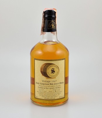 1 Flasche 1967 Single Campbeltown Malt Scotch Whisky, ca. 70 cl, 50,9 % Vol., 32 Years Old, 1999 in die Flasche abgefüllt, Flaschennummer 130 von ...