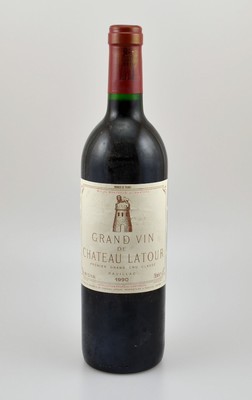 1 Flasche 1990 Chateau Latour, Pauillac, Premier Grand Cru Classe, 75 cl, 12,5 % Vol., Füllstand: into neck, guter Erhaltungszustand, 98 Parker ...