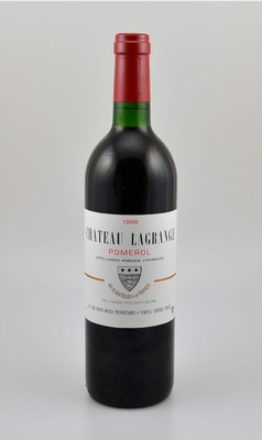 9 Flaschen 1998 Chateau Lagrange, Pomerol, je ca. 75 cl, 13 % Vol., Füllstände: into neck, 1 Flasche top shoulder, sehr gute Erhaltungszustände, ...