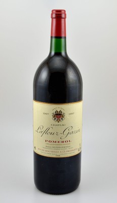 1 Magnumflasche 1997 Chateau Lafleur-Gazin, Pomerol, ca. 150 cl, 12,5 % Vol., Füllstand: into neck, guter Erhaltungszustand, unverkostet
