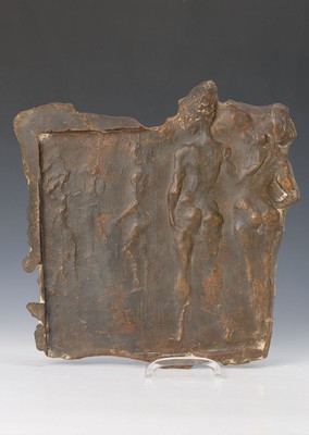 Hans Schröder 1930-2010, Saarbrücker Künstler, Bildhauer und Maler, beliebte Ausdrucksformen waren, Reliefs, Plastiken und Zeichnungen, hier: ...