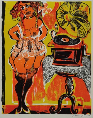 Karl-Heinz Hansen-Bahia, 1915 Hamburg-1978 Sao Felix Brasilien, 5 Farbholzschnitte von 1973, alle handsigniert, je ca. 49x40cm