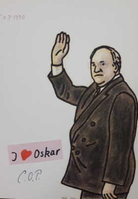 12 handsignierte Postkarten-Multiples aus der Edition Staeck, 2x C.O.Paeffgen, Roy Stuart, Sigmar Polke, 2x Panamarenko, 6x A.R. Penck, je ca. 10x15cm