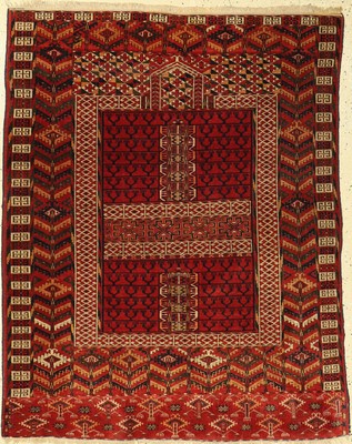 Bochara Engsi fein, Russland, ca. 40 Jahre,Wolle auf Wolle, ca. 156 x 125 cm, EHZ: 3