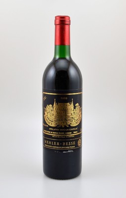 1 Flasche 1988 Chateau Palmer, Margaux, ca. 75 cl, 12 % Vol., Füllstand ca. top shoulder, Etikett l. besch., unverkostet