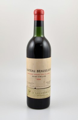 1 Flasche 1958 Chateau Beausejour, Saint-Emilion, Premier Grand Cru Classe, Füllstand: ca. top shoulder, unverkostet, sammelwürdig, Provenienz: Aus ...