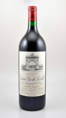 1 Magnumflasche 1986 Chateau Leoville-Las Cases, Grand Vin de Leoville, Saint-Julien, ca. 150 cl, Füllstand: ca. into neck, guter Erhaltungszustand, ...
