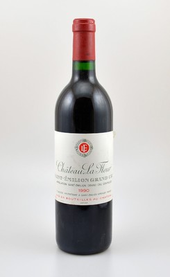 1 Flasche 1990 Chateau La Fleur, Saint-Emilion Grand Cru, ca. 75 cl, 13,5 % Vol, Füllstand: into neck, unverkostet, Provenienz: Aus einer privaten ...