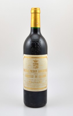 1 Flasche 1994 Chateau Pichon Longueville Comtesse de Lalande, Pauillac, Grand Cru Classe, ca. 75 cl, 12,5 % Vol., Füllstand: ca. high fill, Etikett ...