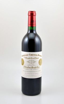1 Flasche 2000er Chateau Cheval Blanc, Saint-Emilion Grand Cru, 1er Grand Cru Classe, ca. 75 cl, 13 % Vol., Füllstand: into neck, hervorragender ...