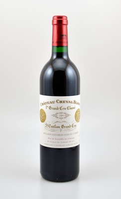 1 Flasche 2000er Chateau Cheval Blanc, Saint-Emilion Grand Cru, 1er Grand Cru Classe, ca. 75 cl, 13 % Vol., Füllstand: into neck, hervorragender ...