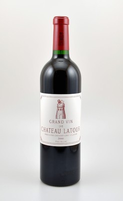 1 Flasche 2000er Chateau Latour, Pauillac, Premier Grand Cru Classe, 75 cl, 13 % Vol., Füllstand: into neck, hervorragender Erhaltungszustand, im ...