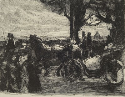 Max Liebermann, 1847-1935, Konvolut aus 3 Holzschnitten, 1922, Motiv je 38x29 cm , gesamt je 50x40 cm, PP