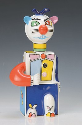 Otmar Alt, geb. 1940 Wernigerode, "Florian Fliege", aufrecht sitzende Katze, Porzellanobjekt von Rosenthal studio linie, signiert, H. ca. ...