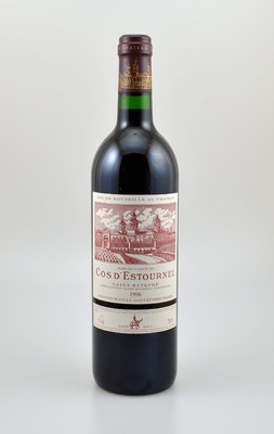 1 Flasche 1996 Chateau Cos D'Estournel, Saint-Estephe, ca. 75 cl, 13 % Vol., Füllstand: into neck, sehr guter Erhaltungszustand, unverkostet, ...