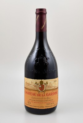 12 Flaschen 1993 Chateauneuf-du-Pape, Chateau de La Gardine, je ca. 75 cl, 13,5 % Vol., Füllstände: ca. high fill, unverkostet, im orig. Karton