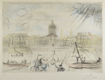 Salvador Dali, 1904-1989, Farbradierung, handsigniert und num. 72/250, ca. 42.5x59.5cm, u.Gl., R. ca. 62x82.5cm