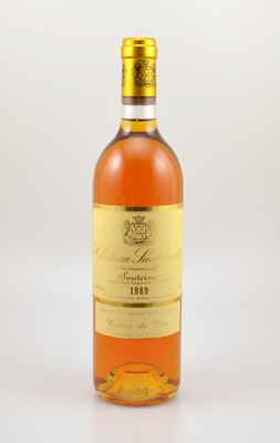 1 Flasche 1989 Chateau Suduiraut, Sauternes, 1er Cru Classe, ca. 75 cl, 14,5 % Vol., Füllstand: ca. into neck, unverkostet