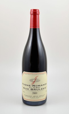 4 Flaschen 2001 Domaine Jean Grivot Vosnee-Romanee Aux Brulees, 1er Cru, je ca. 75 cl, 13 % Vol., Füllstand: ca. high fill, sehr gute ...