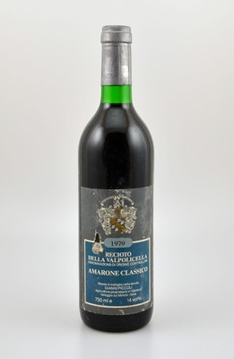 1 Flasche 1979 Recioto Amarone Classico Della Valpolicella, ca. 75 cl, 14 % Vol., Füllstand: ca. into neck, Etikett l. besch., unverkostet