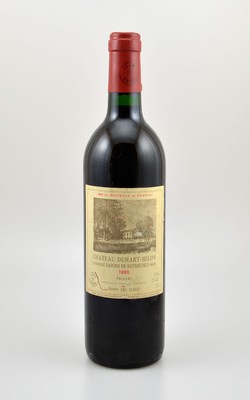 1 Flasche 1986 Chateau Duhart-Milion Domaines Barons de Rothschild, Pauillac, Grand Cru Classe, ca. 75 cl, 12,6 % Vol., Füllstand: ca. into neck, ...