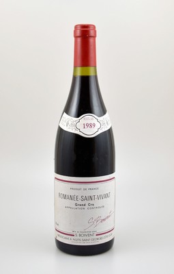 1 Flasche 1989 Romanee-Saint-Vivant, Grand Cru, S. Boivent, Nuits-Saint Georges Cote-D'OR, ca. 75 cl, 12,5 % Vol., Abstand zwischen Kapsel und ...