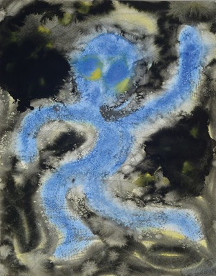 Guang Wei Chou, zeitgenössischer chinesischer Künstler, Aquarell, ohne Titel, signiert datiert 1994, ca. 62 x 48.5 cm; wurde direkt vom Künstler ...
