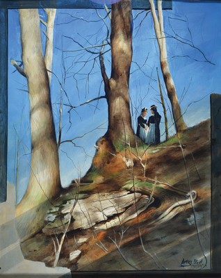Angerer, Walter, d.J. geb.1940, Bad Reichenhall, sign., dat. 1999, unter Glas, ca. 105x83 cm