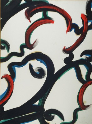 Koechl, Manfred (1956), Ohne Titel (Küssende), Mischtechnik/Papier , rechts unten signiert, ca. 85x65 cm, gerahmt