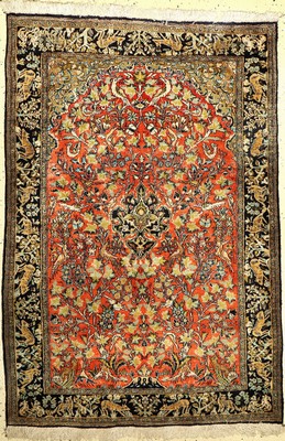 Seiden Ghom alt, Persien, ca. 50 Jahre, reine Naturseide, ca. 162 x 111 cm, EHZ: 2