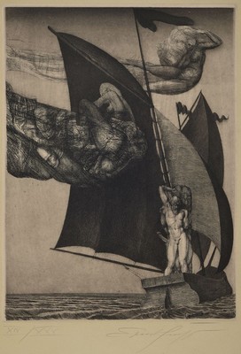 Ernst Fuchs, 1930 Wien-2015, Radierung, handsigniert, num. XIV/XXX, ca. 34x25cm