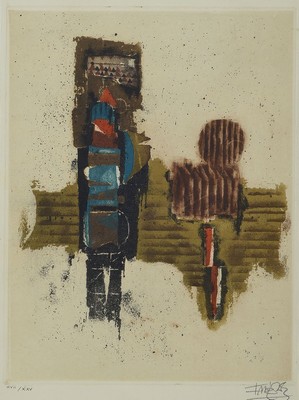 Johnny Friedländer, 1912-1992, Farbradierung, handsigniert und num. XVII/XXV, ca. 32x24cm, PP, u.Gl., R. 48.5x38.5cm
