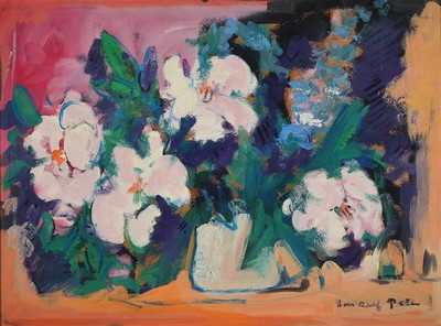 Hans Rolf Peter, geb. 1926 Neustadt/Wstr., Blumenstillleben, Öl/Malkarton, rechts unten signiert, ca. 60x80cm, R.