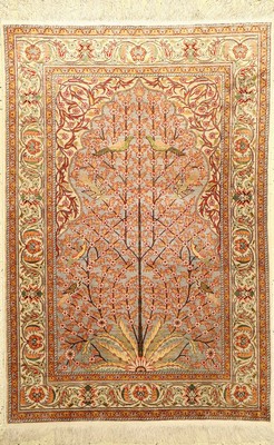 Kayseri Seide, Türkei, ca. 40 Jahre, reine Naturseide, ca. 153 x 103 cm, EHZ: 2