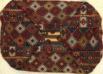 Bergama "Mafrasch" alt, Türkei, um 1920, Wolle auf Wolle, Zili-Arbeit, Tansportbehälter, EHZ: 2-3