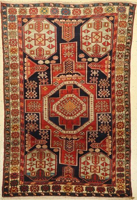 Schirwan Konagkend alt, Kaukasus, datiert 1941 Jahre, Wolle auf Wolle, ca. 204 x 134 cm,EHZ: 2-3