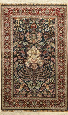 Seiden Keschan, China, ca. 30 Jahre, reine Naturseide, ca. 127 x 79 cm, EHZ: 2