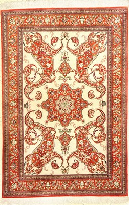 Seiden Ghom, Persien, ca. 30 Jahre, reine Naturseide, ca. 153 x 102 cm, EHZ: 2