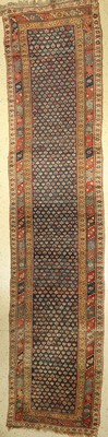 Kurdische "Galerie" antik, Persien, um 1900, Wolle auf Wolle, ca. 418 x 93 cm, EHZ: 3